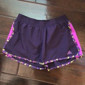 Adidas purple athletic shorts